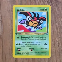 🔥Ledyba Pokemon Card 63/111 Neo Genesis 1st Edition Non-Holo 2000 WOTC 40HP-LP - Image 1