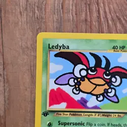 🔥Ledyba Pokemon Card 63/111 Neo Genesis 1st Edition Non-Holo 2000 WOTC 40HP-LP - Image 2