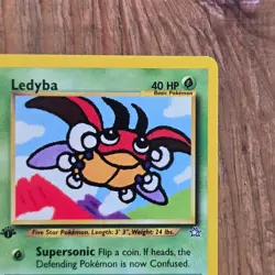🔥Ledyba Pokemon Card 63/111 Neo Genesis 1st Edition Non-Holo 2000 WOTC 40HP-LP - Image 3