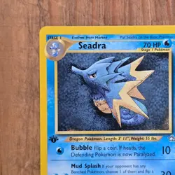 🔥Seadra Pokemon Card 48/111 Neo Genesis 1st Edition Non-Holo 2000 WOTC 70HP-LP - Image 3