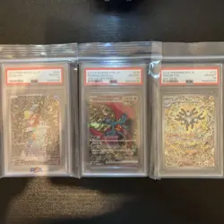 Pokemon Card Set Magikarp AR, Roaring Moon SAR, Magneton AR PSA 10 - Image 1
