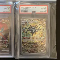 Pokemon Card Set Magikarp AR, Roaring Moon SAR, Magneton AR PSA 10 - Image 4