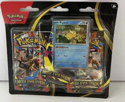Pokemon Trading Card Game Mega Evolution 3 Pack Blister Set - Image 1