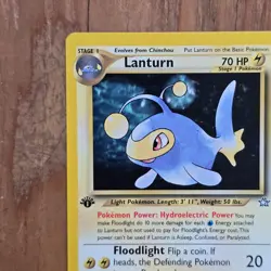 🔥Lanturn Pokemon Card 38/111 Neo Genesis 1st Edition Non-Holo 2000 WOTC 70HP-LP - Image 2