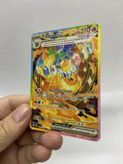 Flareon EX Gold Metal Pokemon Card-Collectible Gift Display！Christmas LIKE - Image 2