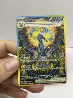 Umbreon EX Gold Metal Pokemon Card-Collectible Gift Display！Christmas LIKE - Image 2