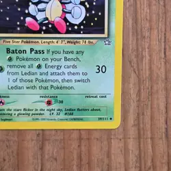 🔥Ledian Pokemon Card 39/111 Neo Genesis 1st Edition Non-Holo 2000 WOTC 60HP-LP - Image 4