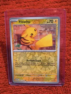 Pokemon TCG SV05: Temporal Forces Pikachu Reverse Holo Card 051/162 - Image 1