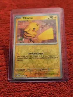 Pokemon TCG SV05: Temporal Forces Pikachu Reverse Holo Card 051/162 - Image 3