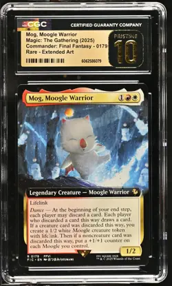 MOG, MOOGLE WARRIOR Final Fantasy Extended Art Rare CGC Pristine 10 MTG - Image 1
