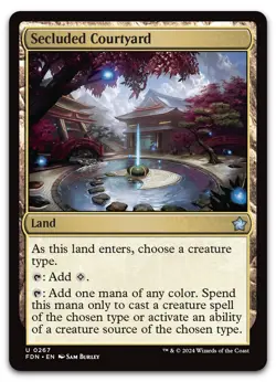 Secluded Courtyard #267 (NM) Foundations FDN Magic MTG - Image 1