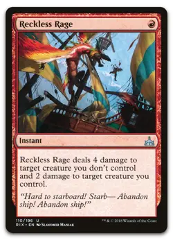Reckless Rage #110 (NM) Rivals of Ixalan RIX Magic MTG - Image 1