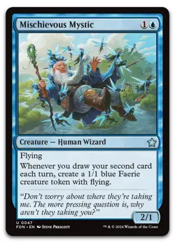 Mischievous Mystic #47 (NM) Foundations FDN Magic MTG - Image 1