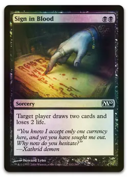Sign in Blood #112 (Foil) (NM) Magic 2010 M10 Magic MTG - Image 1
