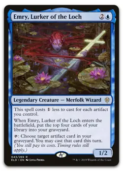 Emry, Lurker of the Loch #43 (NM) Throne of Eldraine ELD Magic MTG - Image 1