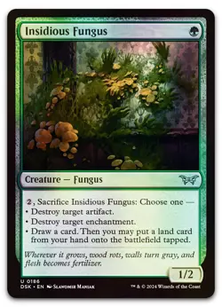 Insidious Fungus #186 (Foil) (NM) Duskmourn DSK Magic MTG - Image 1