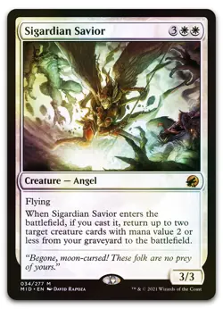 Sigardian Savior #34 (Foil) (NM) Midnight Hunt MID Magic MTG - Image 1