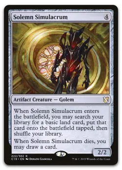 Solemn Simulacrum #222 (NM) Commander 2019 C19 Magic MTG - Image 1