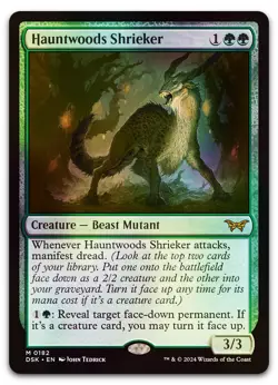 Hauntwoods Shrieker #182 (Foil) (NM) Duskmourn DSK Magic MTG - Image 1