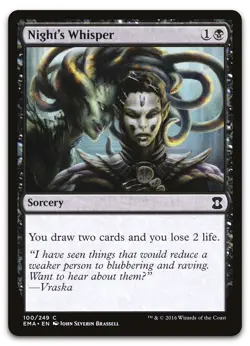 Night's Whisper #100 (NM) Eternal Masters EMA Magic MTG - Image 1