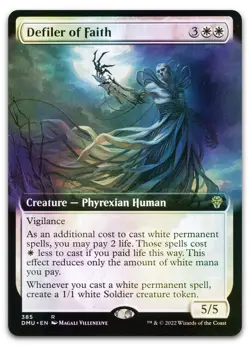 Defiler of Faith (Extended Art) #385 (Foil) (NM) Dominaria United DMU Magic MTG - Image 1