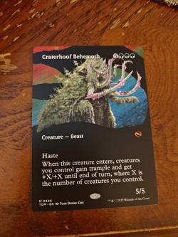 Craterhoof Behemoth SHOWCASE 1x MtG Tarkir: Dragonstorm SP/NM - Image 1