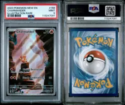 2023 POKEMON MEW EN-151 ILLUSTRATION RARE #168 CHARMANDER PSA 9 - Image 3