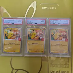 2025 Pokemon Japanese McDonald's Pikachu Promo PSA 10 Gem Mint Set of 3 - Image 3