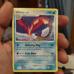 Pokemon Milotic 70/147 Prerelease STAMP STAFF Promo - Image 1