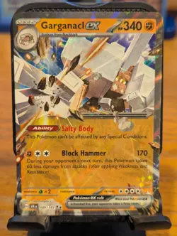 Pokemon TCG Stellar Crown Garganacl ex Double Rare Holo 089/142 - Image 1