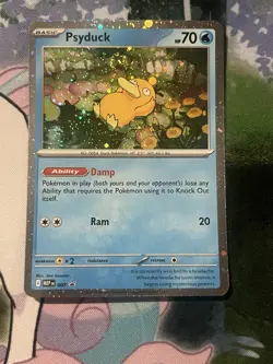 Pokemon Mega Evolution - Psyduck #007 - Black Star Promo with AMAZING SWIRL! - Image 1