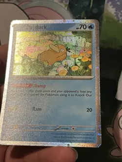 Pokemon Mega Evolution - Psyduck #007 - Black Star Promo with AMAZING SWIRL! - Image 4