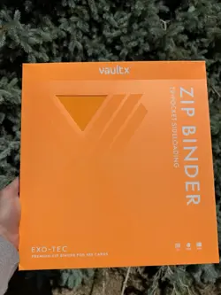 Vault X Neon Neon Orange Exo Tec Zip Binder 12 Pocket Side Loading 480 Cards - Image 1