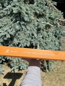 Vault X Neon Neon Orange Exo Tec Zip Binder 12 Pocket Side Loading 480 Cards - Image 5