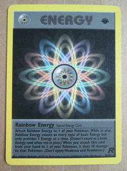 Rainbow Energy 80/82 - 1st Edition Non-Holo WOTC TCG-Team Rocket Pokemon Card - Image 1