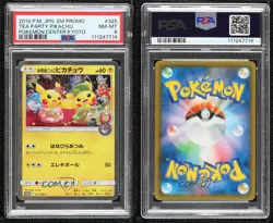 Pretend Tea Ceremony Pikachu Japanese Pokemon Sun & Moon SM-P Promo Cards PSA 8 - Image 3