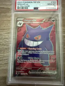Pokemon TCG Gengar EX Temporal Forces Ultra Rare Card 193/162 PSA 10 GEM Mint - Image 1
