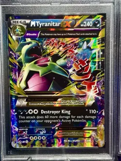 2015 Pokemon XY Breakthrough #64 Mega M Mewtwo EX PSA - 2 Card LOT/M Tyrantar Ex - Image 5