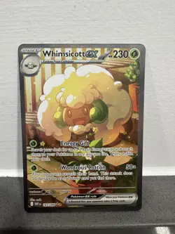 Whimsicott ex 165/086 Special Illustration SIR Holo White Flare Pokemon TCG Card - Image 1