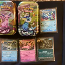 Eeveelutions Prismatic Evolutions Holo Card Set NM Condition W/ EMPTY Tins - Image 3