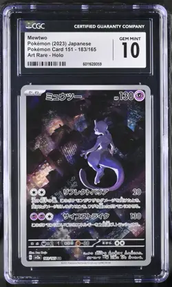 CGC 10 Mewtwo 183 Sv2a: Pokemon Card 151 Holo (Japanese) - Image 1