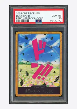 One Piece PSA10 Rebecca Gold Don!! Card 2024 PEB01 Japanese - Image 1