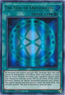 Yu-Gi-Oh Card - DLCS-EN137 - THE SEAL OF ORICHALCOS (green) (ultra) - NM/Mint - Image 1