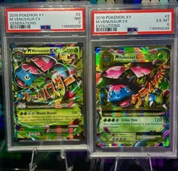 2 Pokemon TCG Mega-Venusaur-EX Evolutions Holo Full Art Ultra Rare Cards PSA LOT - Image 1