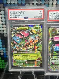 2 Pokemon TCG Mega-Venusaur-EX Evolutions Holo Full Art Ultra Rare Cards PSA LOT - Image 3
