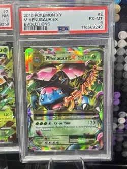 2 Pokemon TCG Mega-Venusaur-EX Evolutions Holo Full Art Ultra Rare Cards PSA LOT - Image 5