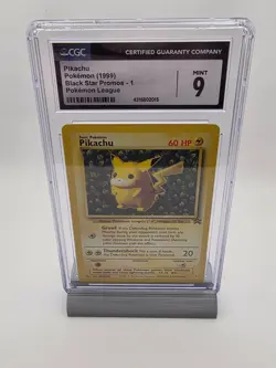 Pikachu Black Star #1 League Promo Pokemon Card - Mint CGC 9 - Vintage - Image 1