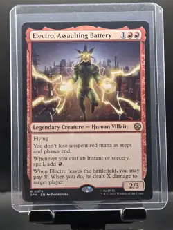 Electro, Assaulting Battery 0076 (R) MTG Marvel's Spider-Man (SPM) - Image 3