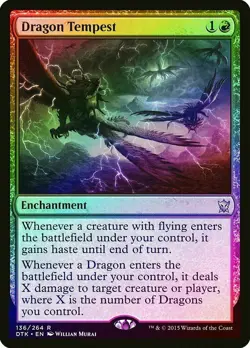 Dragon Tempest (FOIL) - Dragons of Tarkir (Magic the Gathering Mtg) NM L2 - Image 1
