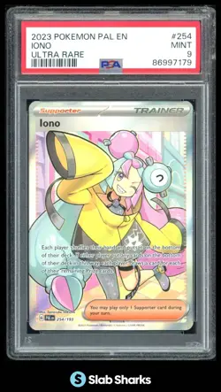 2023 POKEMON SCARLET & VIOLET PALDEA EVOLVED #254/193 IONO ULTRA RARE PSA 9 - Image 1